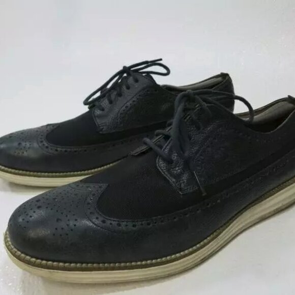 Cole Haan Canvas Leather Wingtip Casual Dress Footwear Oxfords Men's Shoes 10 M - Picture 7 of 7